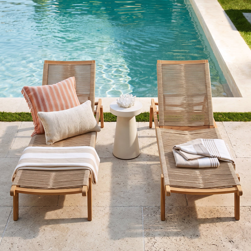 Saulean Outdoor Rope Chaise Lounge Set