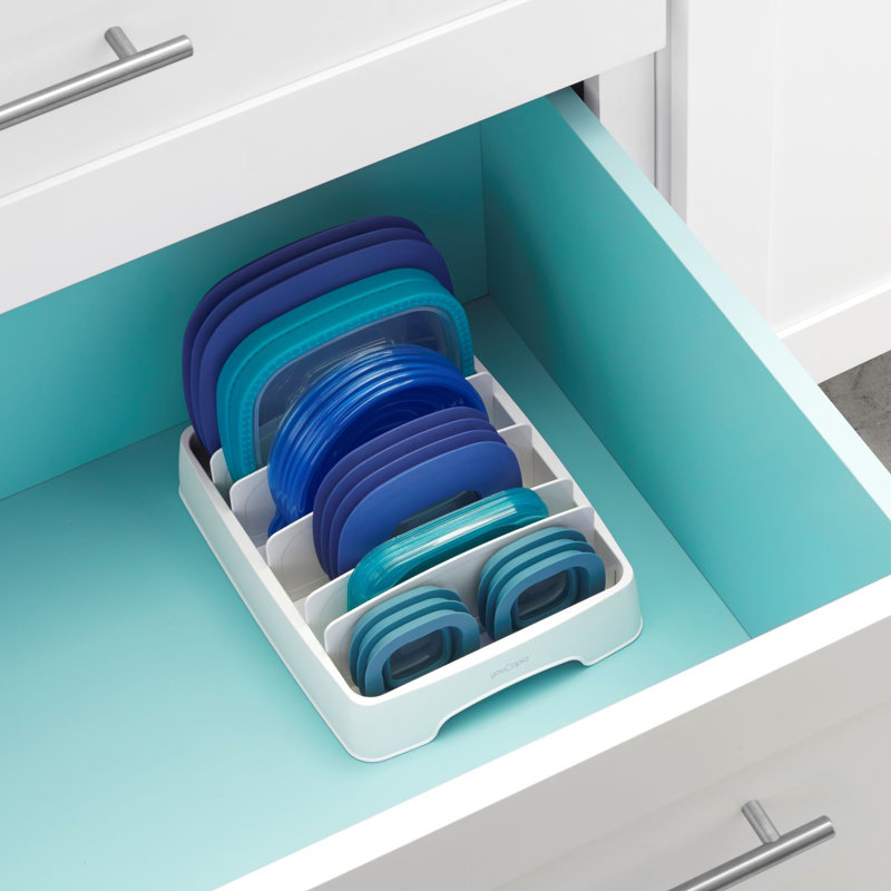 YouCopia® StoraLid® Food Container Lid Organizer, Small 2-Pack, Adjustable Plastic Lids Storage, Small 2-Pack