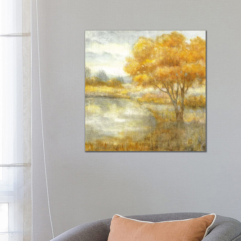 Golden Landscapes by Nan - Painting on Canvas, Wrapped Canvas, 66.04 cm H x 66.04 cm W x 1.91 cm D