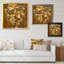 Abstrait fleur d'or grunge abstraite - œuvre d'art traditionnelle sur toile-2026316286-2026316259