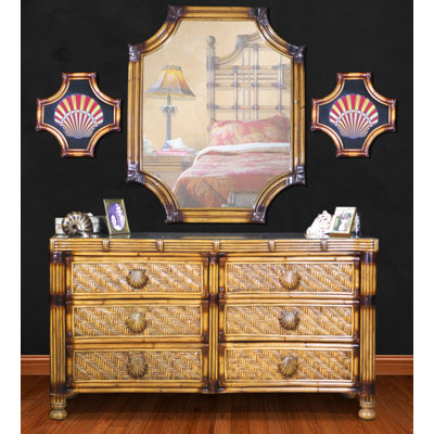 Commode double 6 tiroirs avec miroir Halton