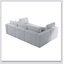 Canapé pour 6 personnes en forme de U de 106,3 pouces avec repose-pieds hydraulique de 30,7 pouces pour plus de confort et de rangement