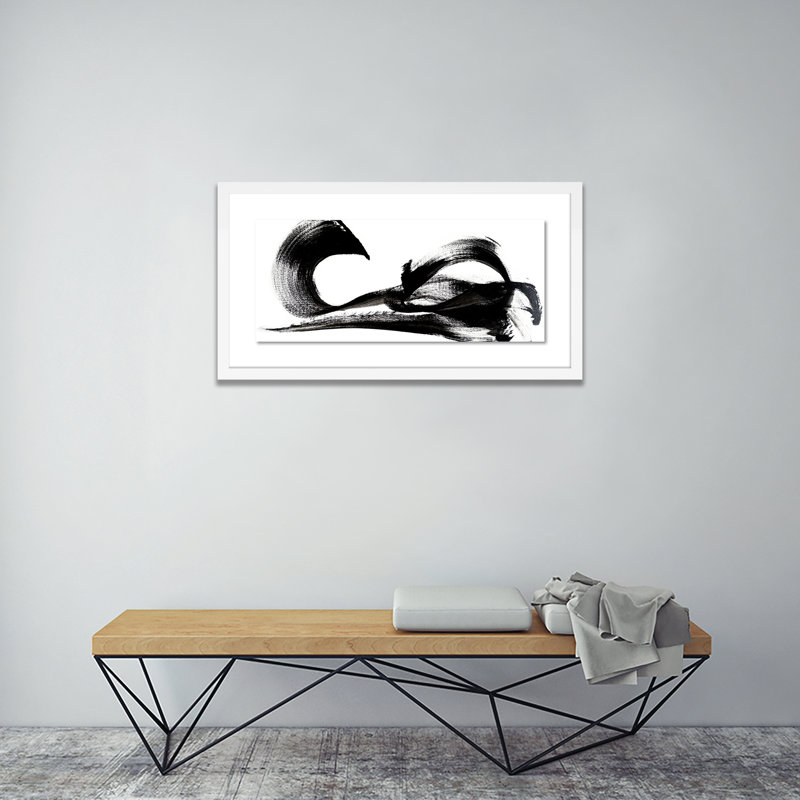 Gentle Emotion Print by Johan Gert Manschot, 13" H x 24" W x 1.5" D, White