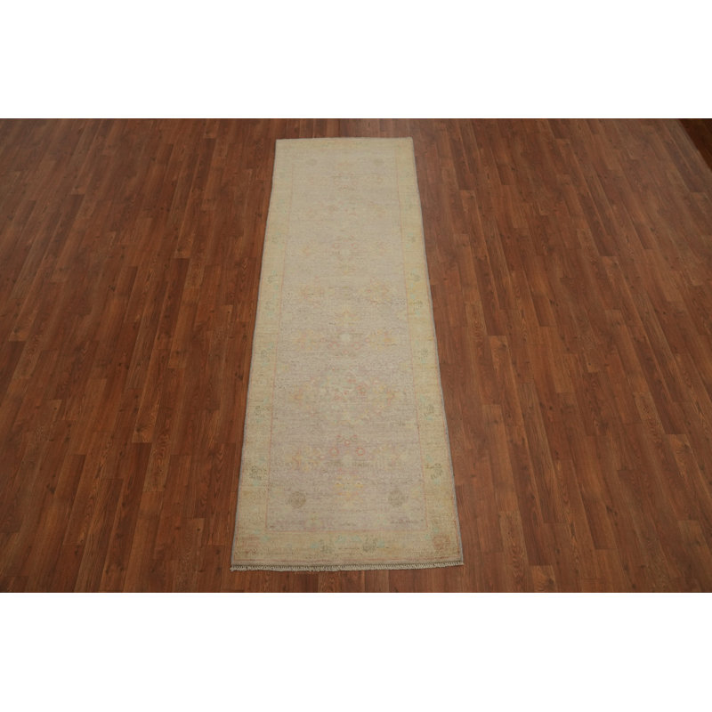 Vegetable Dye Ziegler Handmade Runner Rug 3x8
