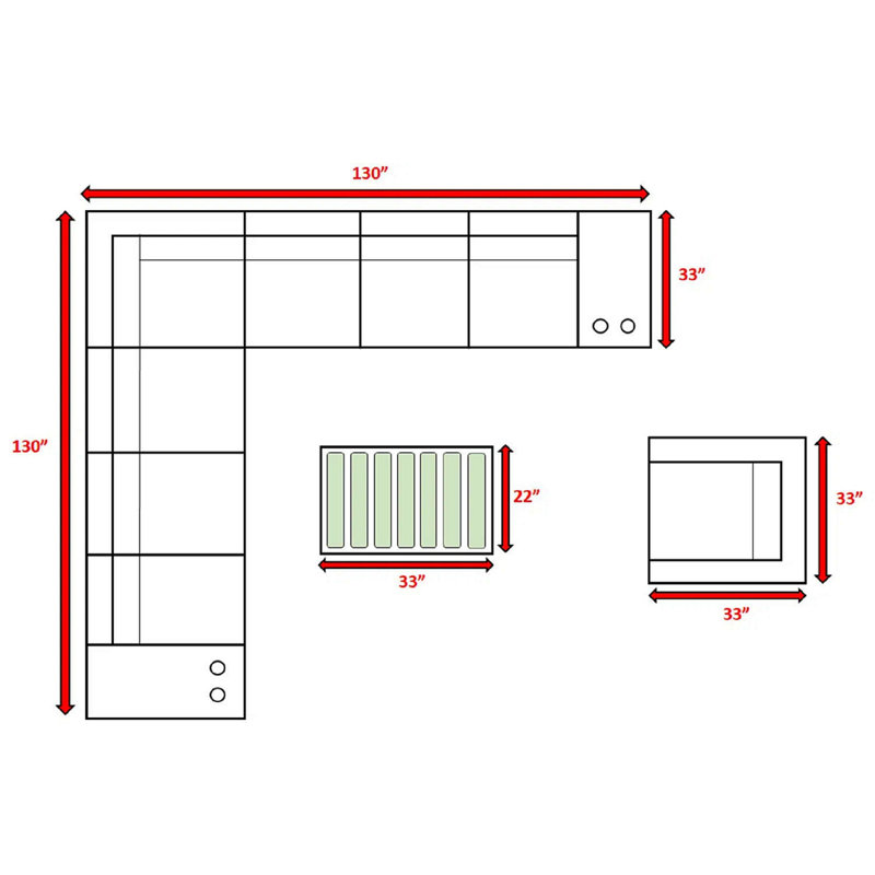 Ensemble de conversation modulaire en rotin 11 pièces avec coussins 11 pièces