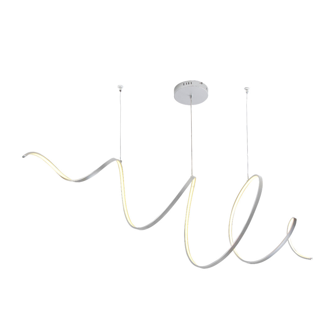 Croteau 1 - Light Silver LED Unique/Statement Pendant