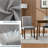 Upholstered Fabric Dining Chairs with Wood Legs & Padded Seats-141581544