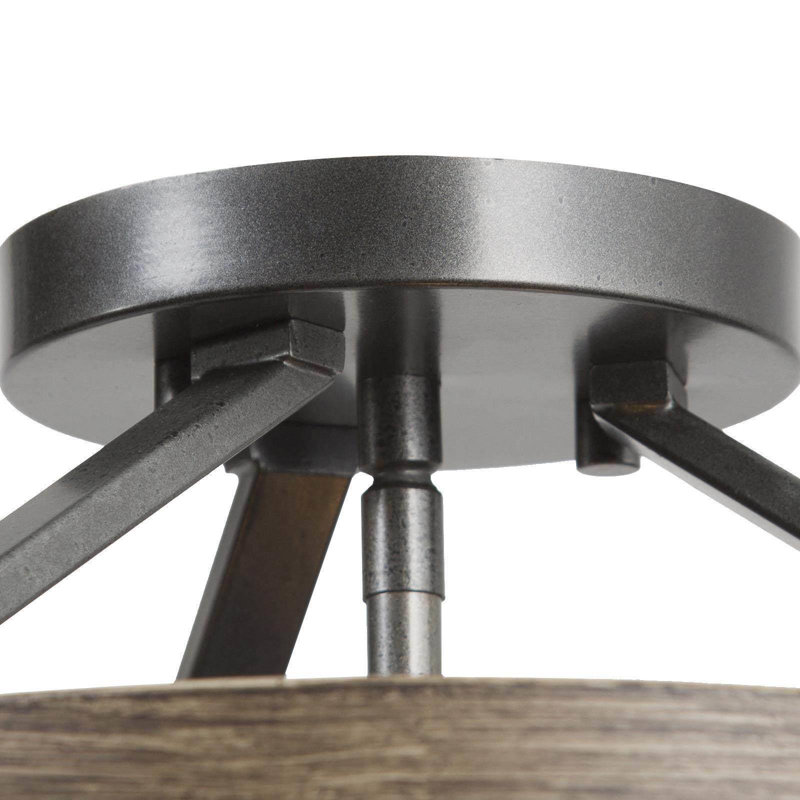 Burkhead 3-lights 12"W Semi Flush Mount