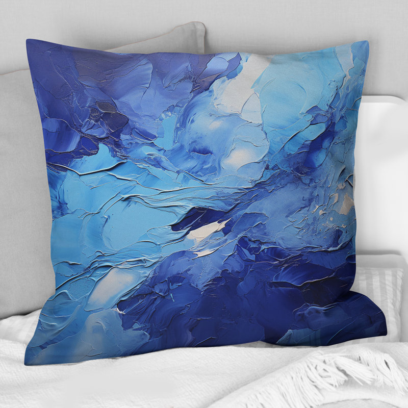 Coussin Cobalt Dreams - Abstract Landscape