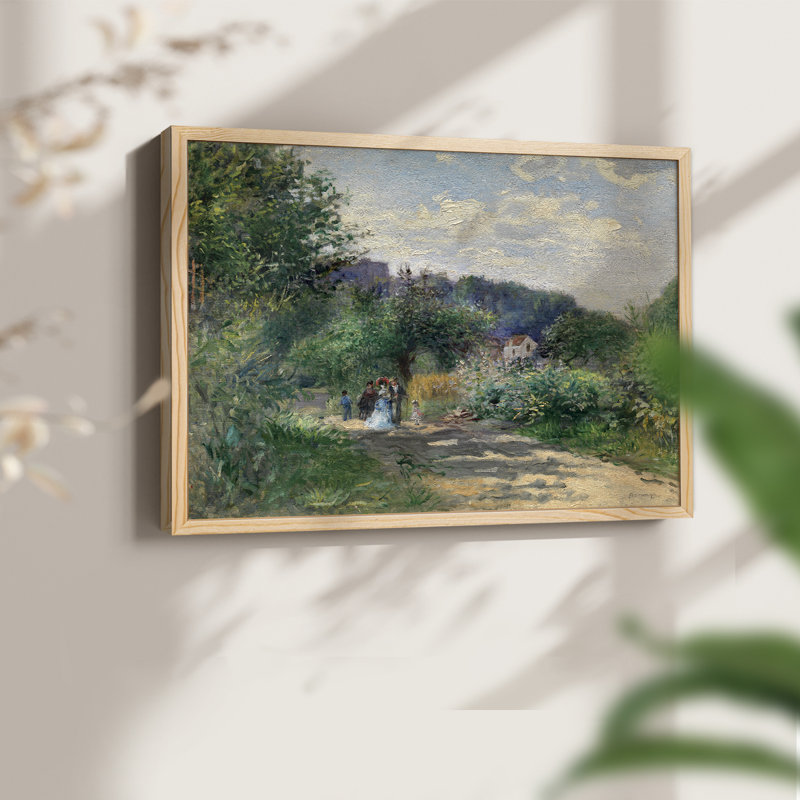 A Road in Louveciennes - Reproduction encadrée - Restickable, H 8 po x l 10 po, Naturel
