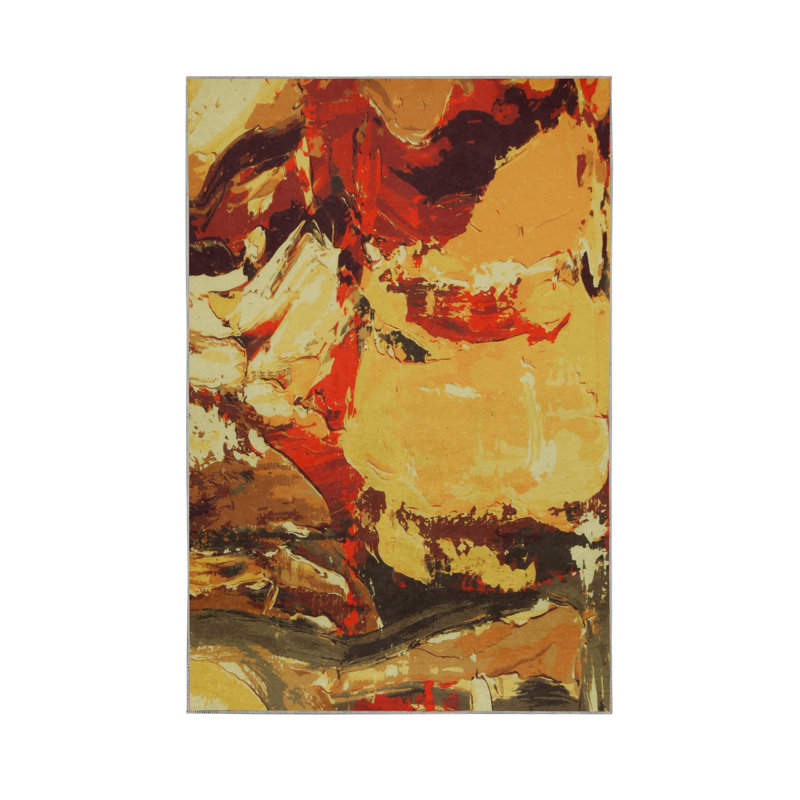 Premium Woven Carpet, 2.6 x 4.0 Feet | 100% Polyester, Antibacterial, Non-Slip Underside | 3D Digital Printing, Machine Washable, Pile Height: 0.04 in | Ideal for Living Room, Bedroom, and Home Decor