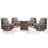 5-Piece Outdoor Frame Armrest Patio Conversation Set With Swivel Chairs And Fire Pit Table-1481363597-1481363596