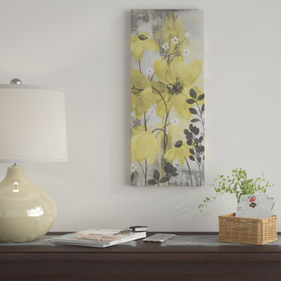 « floral symphony jaune crop crop ii », reproduction de peinture à l’acrylique sur toile tendue