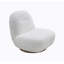 Luxueux fauteuil d'appoint pivotant moderne avec dossier incurvé, conception sans accoudoirs, idéal pour le salon, un appartement et un espace de réception