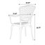 Ensemble bistro 3 pièces pour terrasse - aluminium moulé résistant à la rouille, pour porche, noir, jardin