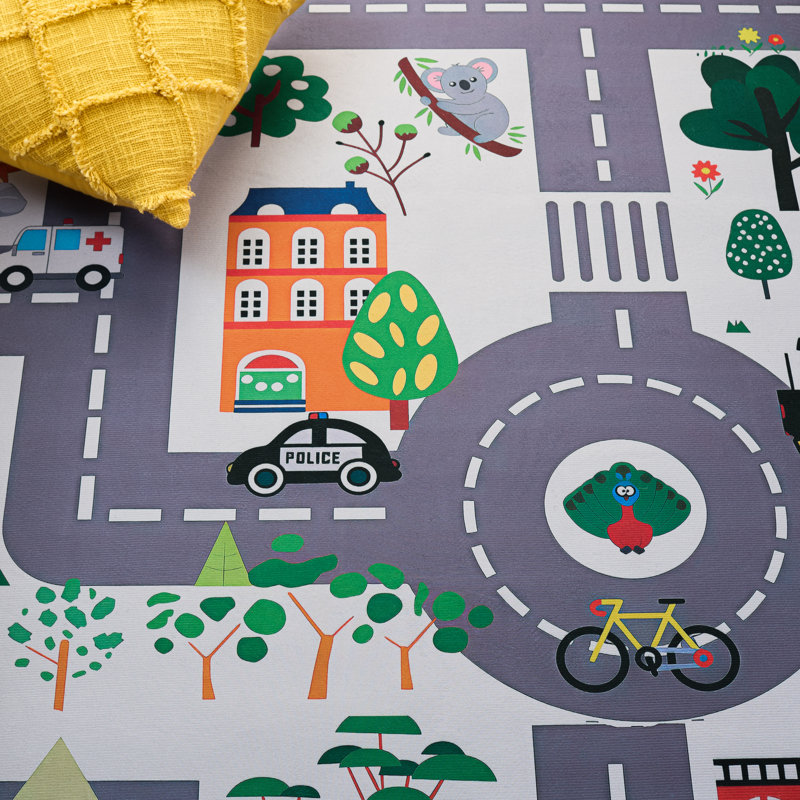 Tapis lavable à la machine Tacoma Kids 100 Performance, Rond 5 pi