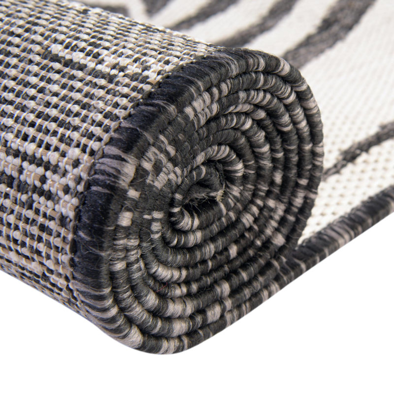 Tapis d'extérieur Kona couleur charcola, Rond 13 pi