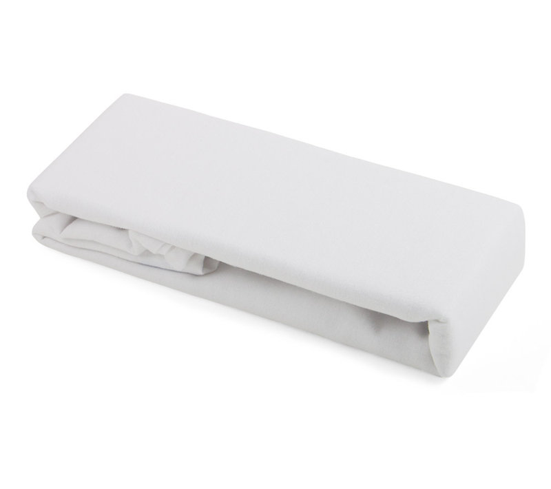 Ketron Flannelette Flat Cot Sheets, 100cm W x 150cm L, White