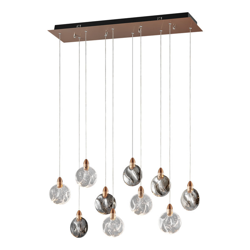 Lustre Dimmable Integrated LED Rectangular Chandelier