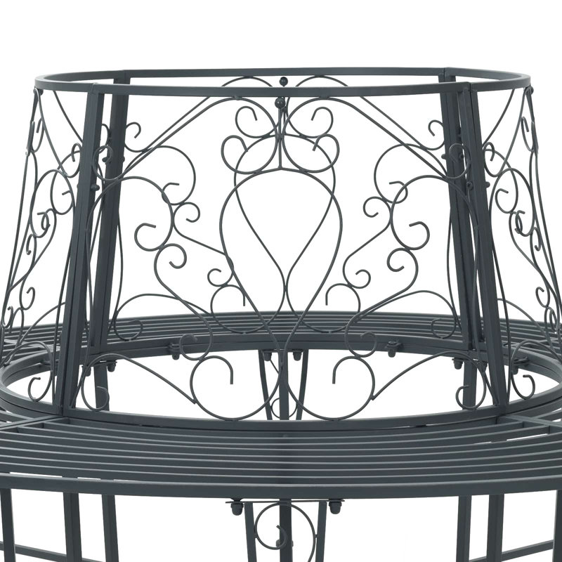Outdoor Bench, Silver Grey