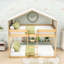 Lit superposé simple en bois avec tente de jeu-1471940211