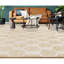 Cotton Geometric Area Rug in Gold