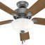 Ventilateur de plafond standard à 5 pales de 52 po avec lumières et chaîne de traction Swanson-49136367