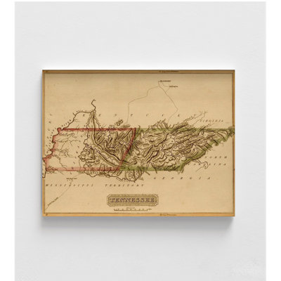Tennessee 1817, Old Tennessee Map, Antique Map Of Tennessee Print, TN State Map, USA Historic Poster, TN History Print, Rustic Office Decor