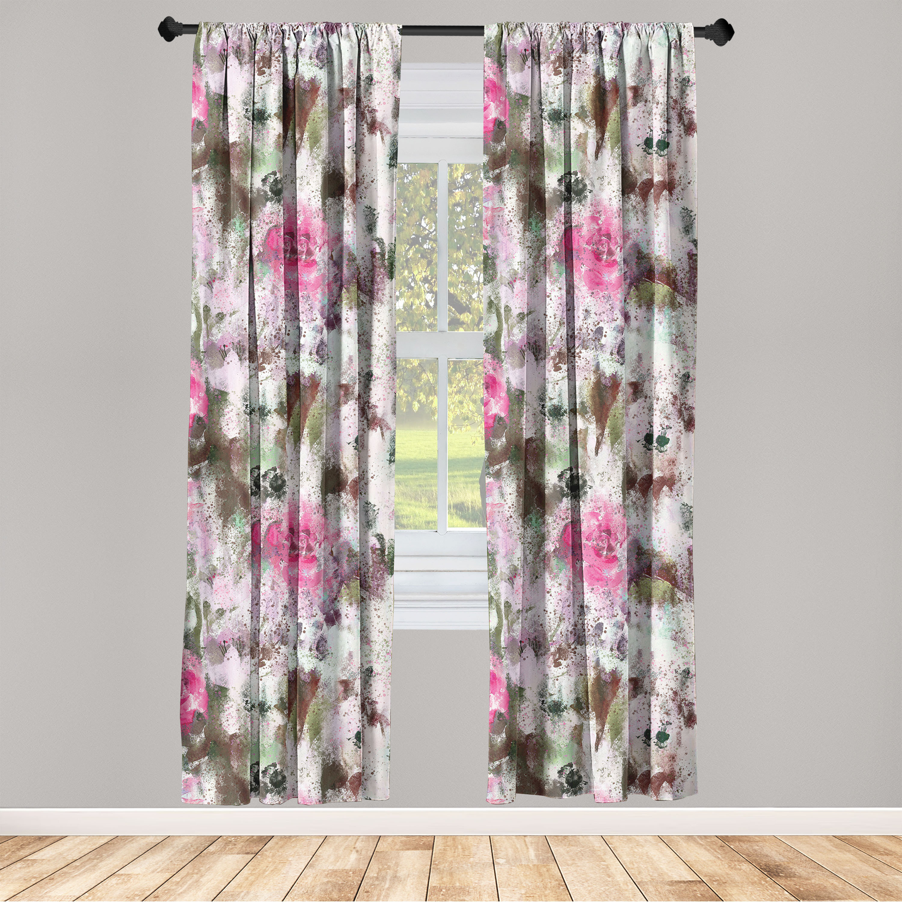 East Urban Home Bridgedale Microfiber Semi Sheer Curtain Pair | Wayfair