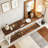 2-Tier Console Table Industrial Sofa Table Behind Couch-196966842