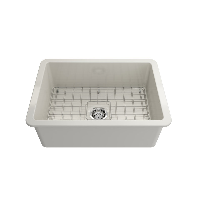 26.75 in. L Undermount and Drop-In Kitchen Sink, Biscuit