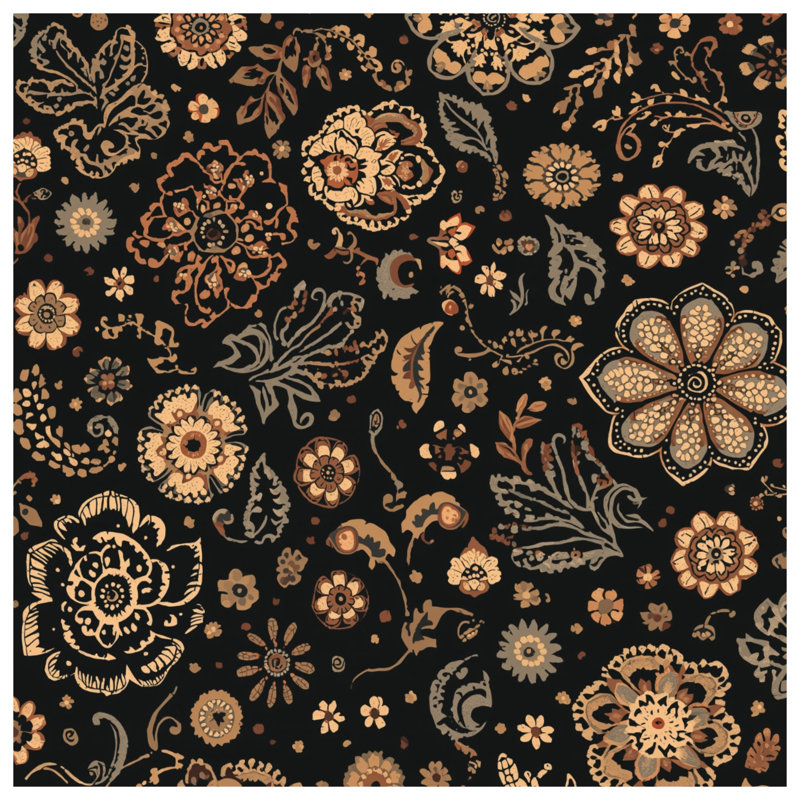 Floral Pattern Illustration Comforter, Twin Extra Long