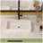24"X14" White Ceramic Rectangular Vessel Bathroom Sink