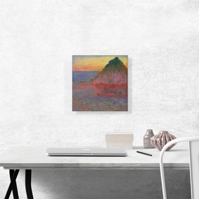 «Haystack 1891» par Claude Monet, reproduction d'art sur toile tendue