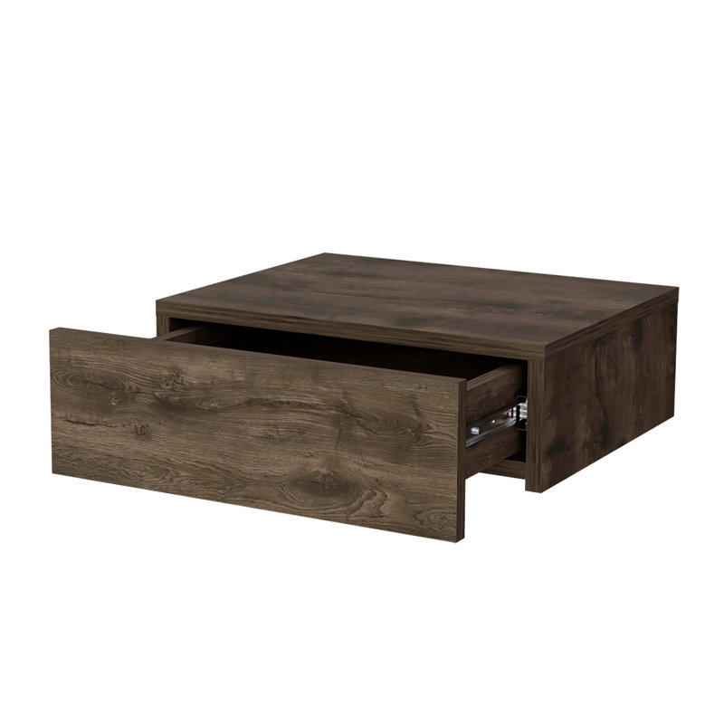 Table de chevet Demarcos, Brun foncé