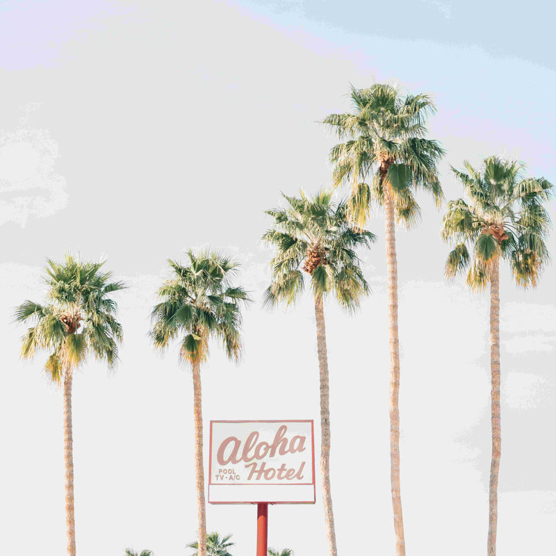 Aloha I - Art textuel sur toile tendue, H 36 po x l 36 po