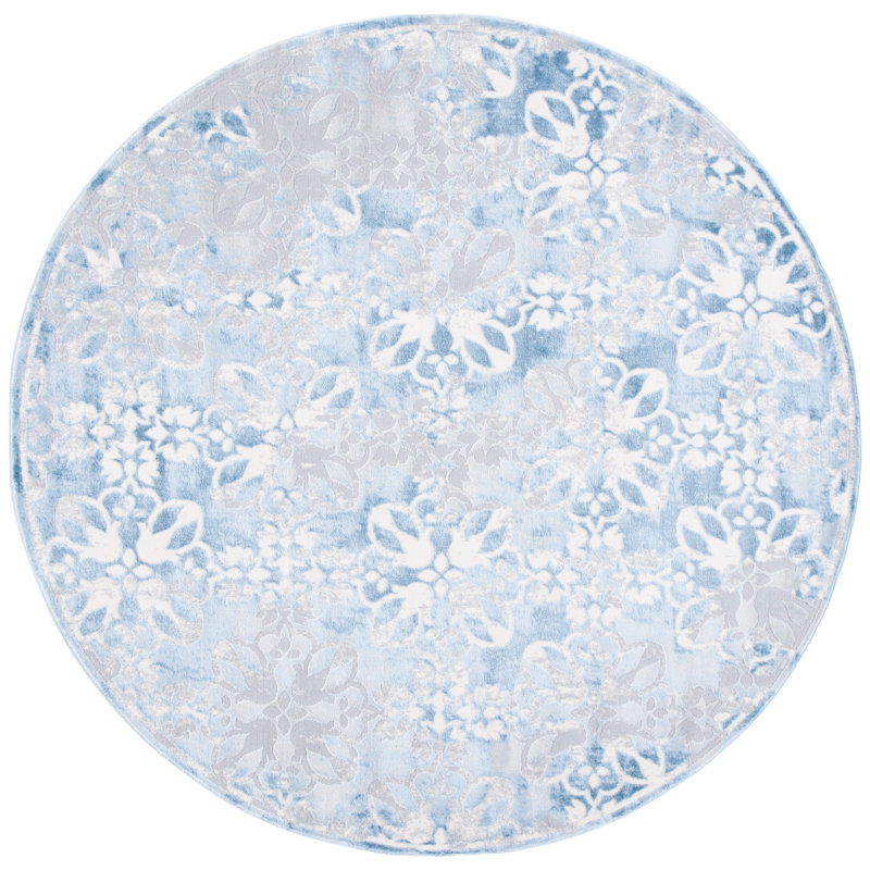 Mcmichael Performance Floral Rug, Round 6'7"