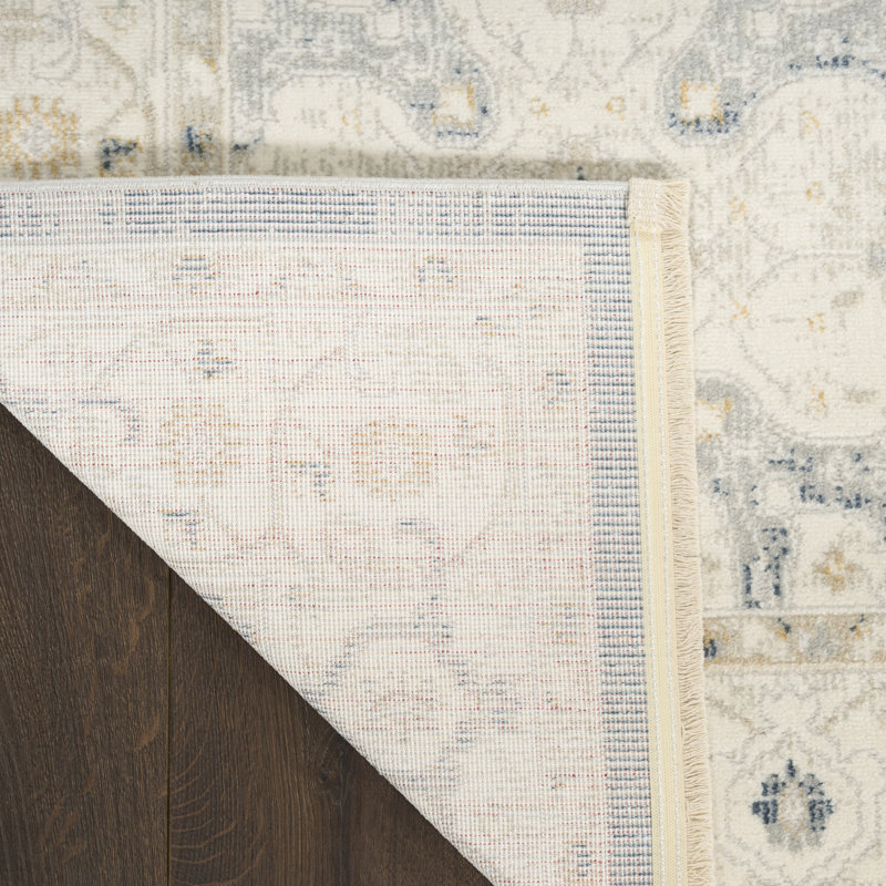 Tapis d'intérieur bleu clair 2 pi x 6 pi Nourison Pardis, Tapis de couloir 2 pi x 6 pi