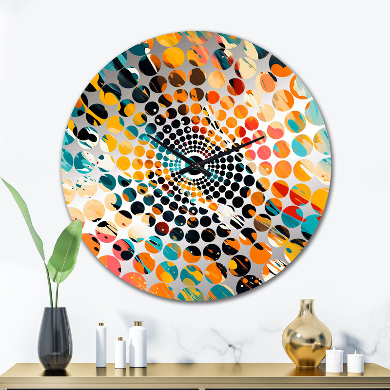 Multicolor Artistic Expression - Abstract Wall Clock, Extra Large