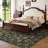 Area Rug, Floral Washable Rugs, Modern Style, Non-Slip Low-Pile Soft Floor Carpet for Bedroom, Living Room, Dining Room-906918150