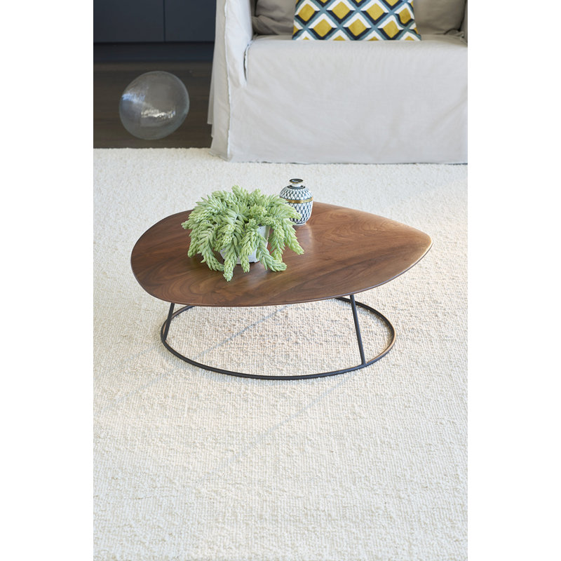 Astrakan Flatweave Wool Area Rug in Beige