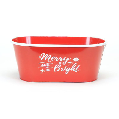 Pot ovale rouge Merry and Bright