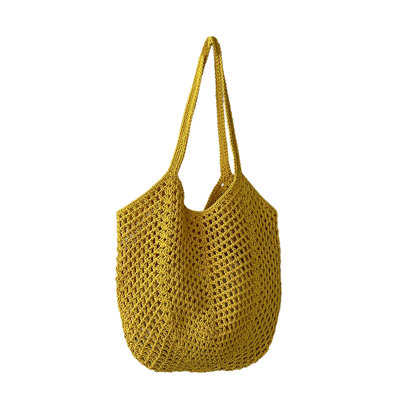 Backpack Grass Woven Bag Vacation Bag Shoulder Bag Hollowed Out Lazy Style Beach Bag Women's Casual Thread Large Capacity Woven Bag