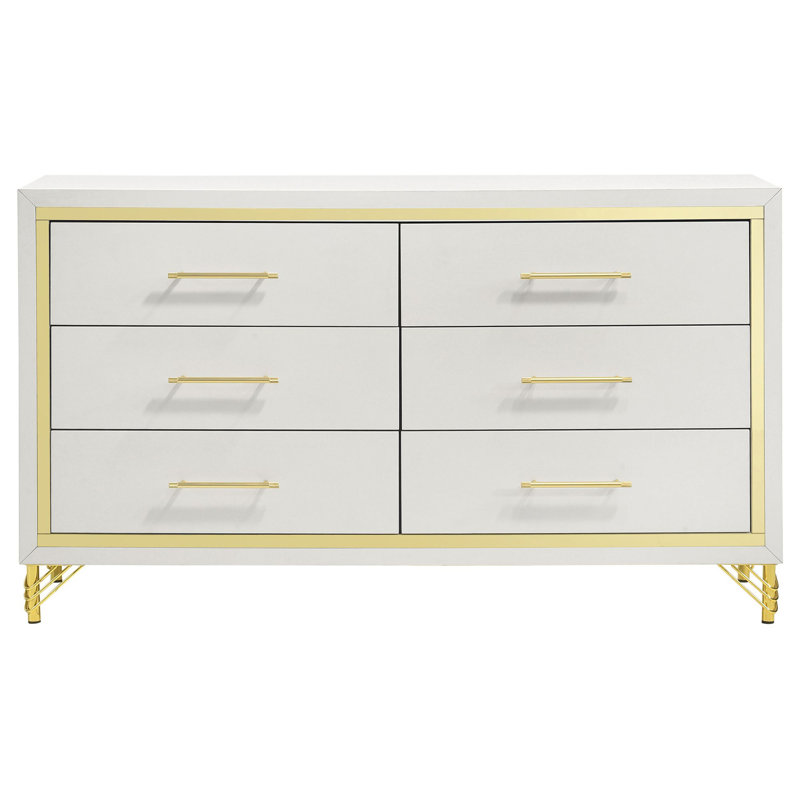 Chesney White 6-drawer Bedroom Dresser