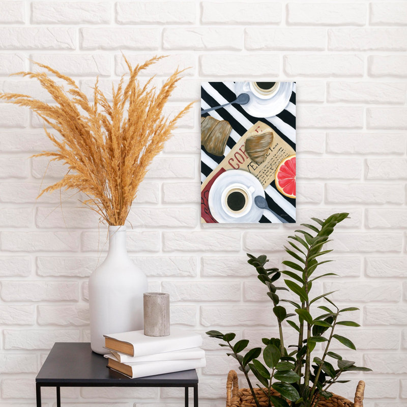 Espresso Time Contemporary Wall Art Print 1 Piece Wrapped Canvas Wall Art, 45.72cm H x 30.48cm W