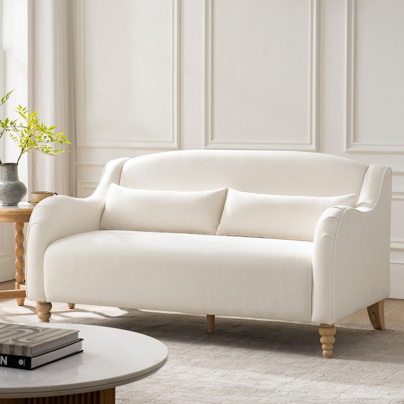 Causeuse Darley de 60,75 po Darley, Blanc
