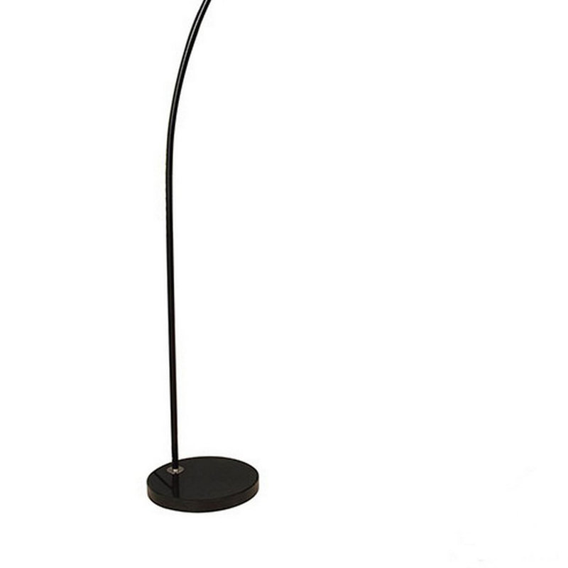 Lampe sur pied arquée 86 po Tynise, Noir, Noir