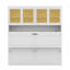 Lit escamotable mural peu encombrant avec armoire supérieure, éclairage intégré et ports USB-550034425