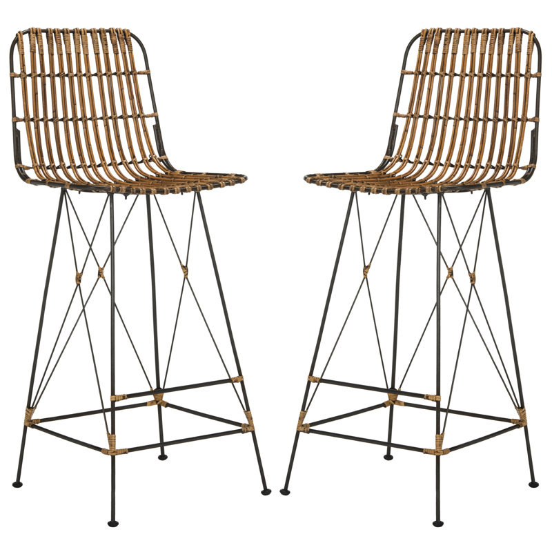 Tabouret de bar et de comptoir Lisdale, Brun naturel délavé, Tabouret de bar (siège d’une hauteur de 29,5 po