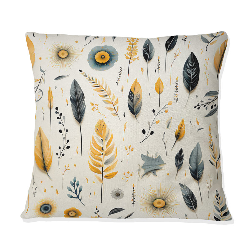 Motif bohème Nomadic Serenity - Abstrait Coral Reef Multicolore Azur, H 18 po x l 18 po